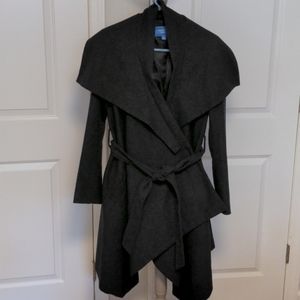 Shawl collar wrap coat